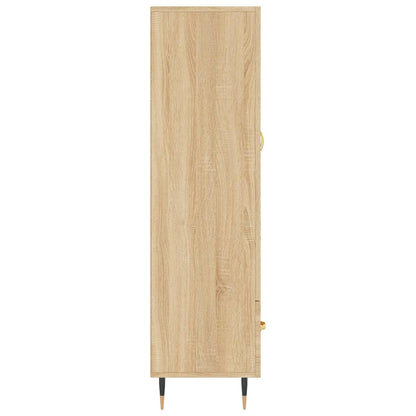 Hoge Kast 69,5X31X115 Cm Bewerkt Hout Sonoma Eikenkleurig - Design Meubelz