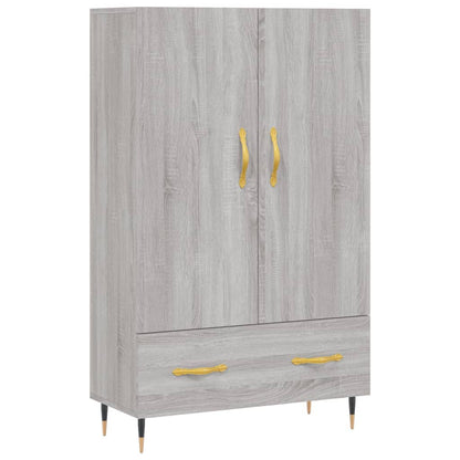 Hoge Kast 69,5X31X115 Cm Bewerkt Hout Grijs Sonoma Eikenkleurig - Design Meubelz