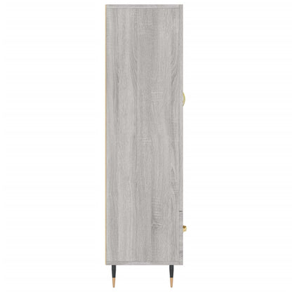 Hoge Kast 69,5X31X115 Cm Bewerkt Hout Grijs Sonoma Eikenkleurig - Design Meubelz