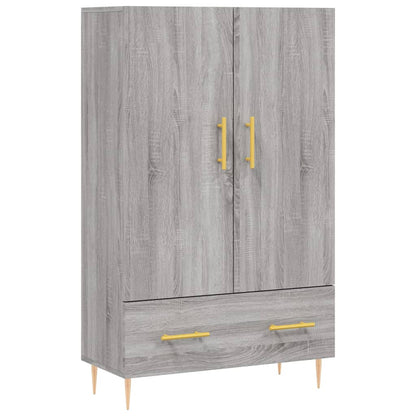 Hoge Kast 69,5X31X115 Cm Bewerkt Hout Grijs Sonoma Eikenkleurig - Design Meubelz