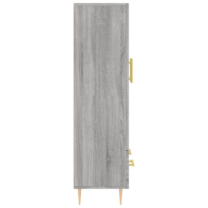 Hoge Kast 69,5X31X115 Cm Bewerkt Hout Grijs Sonoma Eikenkleurig - Design Meubelz