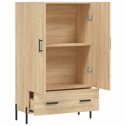 Hoge Kast 69,5X31X115 Cm Bewerkt Hout Sonoma Eikenkleurig - Design Meubelz