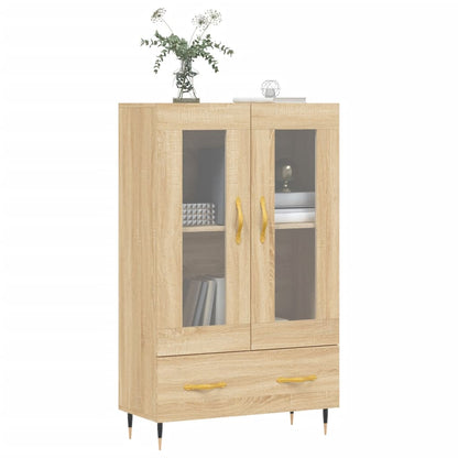 Hoge Kast 69,5X31X115 Cm Bewerkt Hout Sonoma Eikenkleurig - Design Meubelz