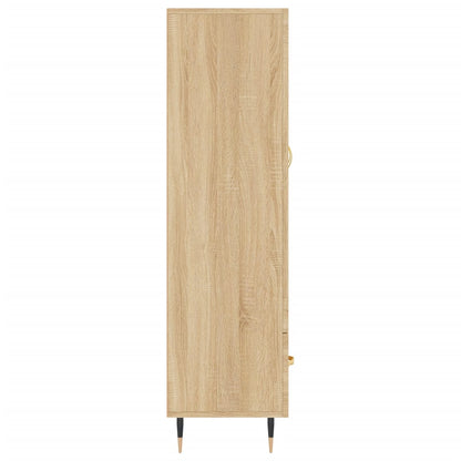 Hoge Kast 69,5X31X115 Cm Bewerkt Hout Sonoma Eikenkleurig - Design Meubelz