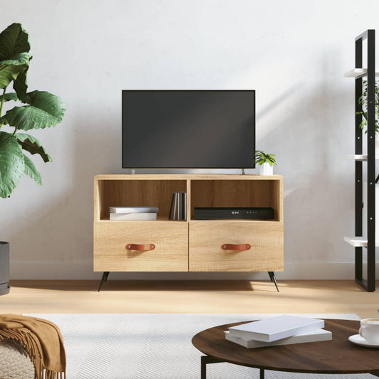 Tv-Meubel 80X36X50 Cm Bewerkt Hout Sonoma Eiken Sonoma eiken - Design Meubelz