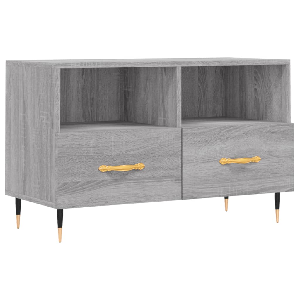 Tv-Meubel 80X36X50 Cm Bewerkt Hout Grijs Sonoma Eikenkleurig Grijs sonoma - Design Meubelz