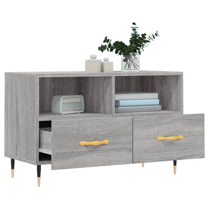 Tv-Meubel 80X36X50 Cm Bewerkt Hout Grijs Sonoma Eikenkleurig Grijs sonoma - Design Meubelz