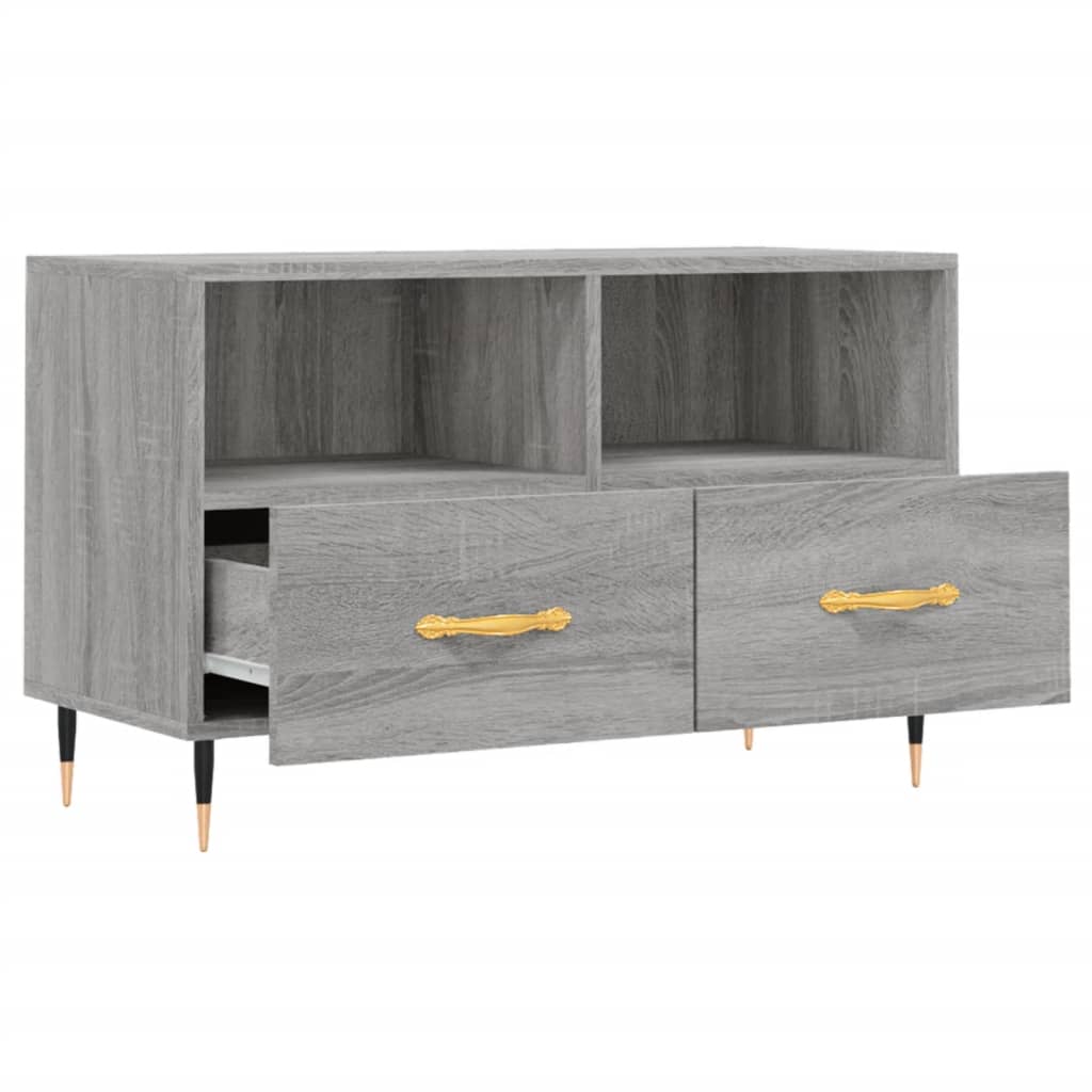 Tv-Meubel 80X36X50 Cm Bewerkt Hout Grijs Sonoma Eikenkleurig Grijs sonoma - Design Meubelz