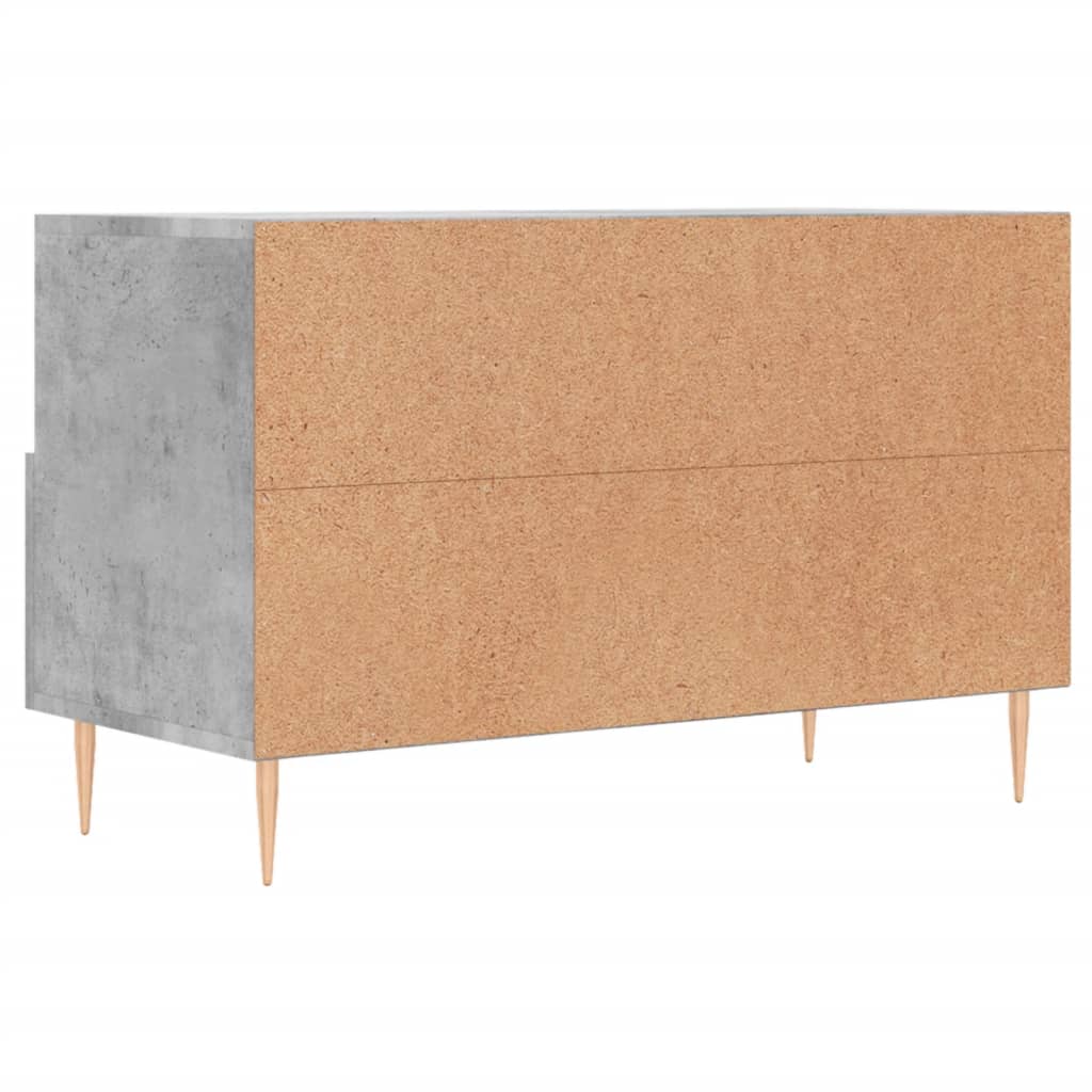 Tv-Meubel 80X36X50 Cm Bewerkt Hout Betongrijs Betongrijs - Design Meubelz