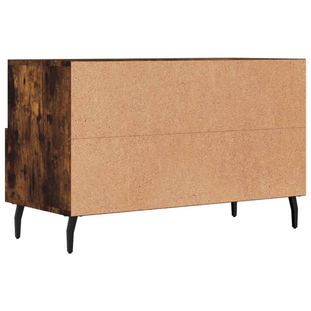 Tv-Meubel 80X36X50 Cm Bewerkt Hout Gerookt Eikenkleurig Gerookt eiken - Design Meubelz