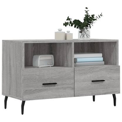 Tv-Meubel 80X36X50 Cm Bewerkt Hout Grijs Sonoma Eikenkleurig Grijs sonoma - Design Meubelz