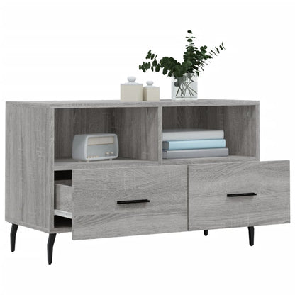 Tv-Meubel 80X36X50 Cm Bewerkt Hout Grijs Sonoma Eikenkleurig Grijs sonoma - Design Meubelz