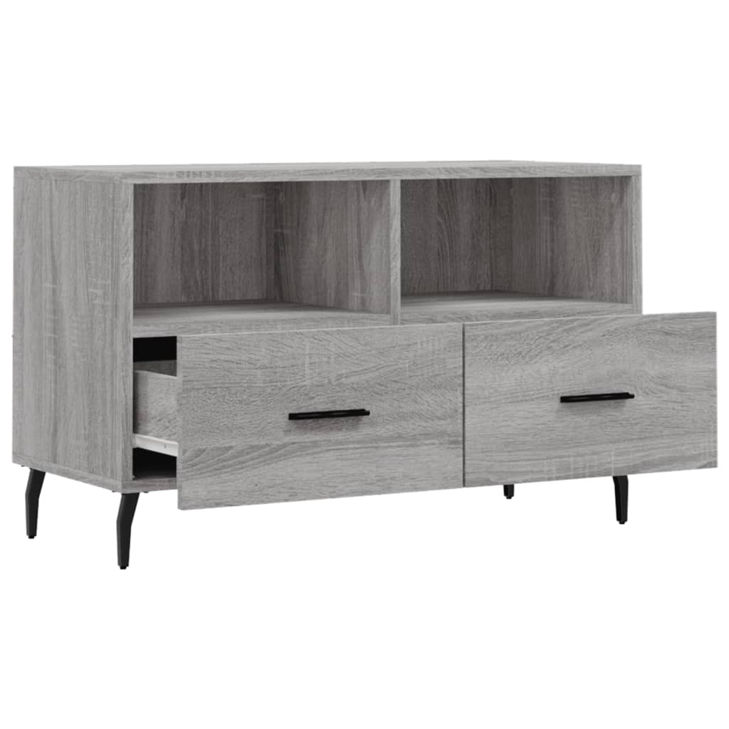 Tv-Meubel 80X36X50 Cm Bewerkt Hout Grijs Sonoma Eikenkleurig Grijs sonoma - Design Meubelz