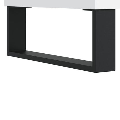 Tv-Meubel 80X36X50 Cm Bewerkt Hout Wit Wit - Design Meubelz