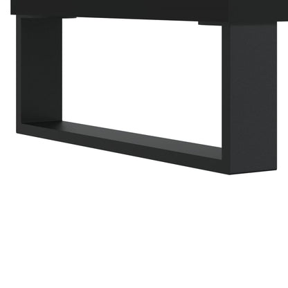 Tv-Meubel 80X36X50 Cm Bewerkt Hout Zwart Zwart - Design Meubelz