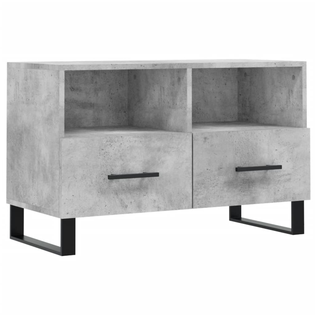 Tv-Meubel 80X36X50 Cm Bewerkt Hout Betongrijs Betongrijs - Design Meubelz