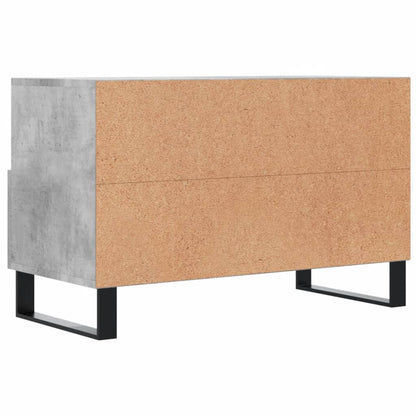 Tv-Meubel 80X36X50 Cm Bewerkt Hout Betongrijs Betongrijs - Design Meubelz