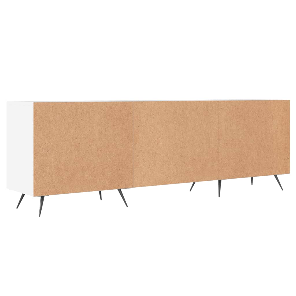 Tv-Meubel 150X30X50 Cm Bewerkt Hout Wit Wit - Design Meubelz