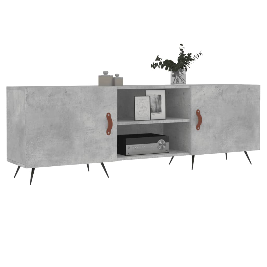 Tv-Meubel 150X30X50 Cm Bewerkt Hout Betongrijs Betongrijs - Design Meubelz