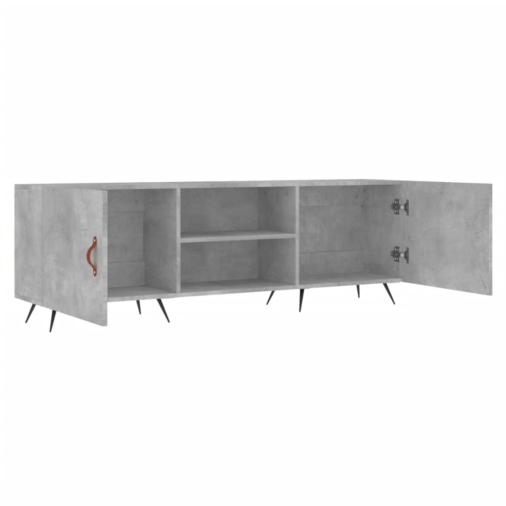 Tv-Meubel 150X30X50 Cm Bewerkt Hout Betongrijs Betongrijs - Design Meubelz