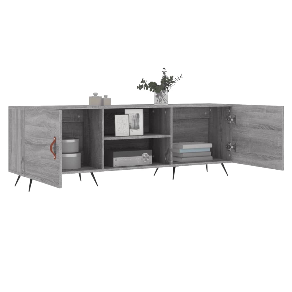 Tv-Meubel 150X30X50 Cm Bewerkt Hout Grijs Sonoma Eikenkleurig Grijs sonoma - Design Meubelz