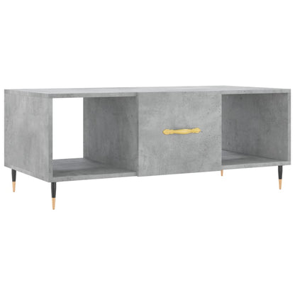 Salontafel 102X50X40 Cm Bewerkt Hout Betongrijs - Design Meubelz