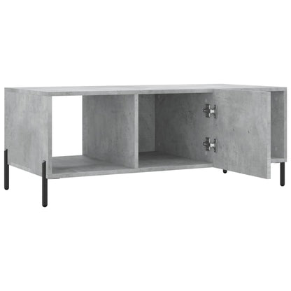 Salontafel 102X50X40 Cm Bewerkt Hout Betongrijs - Design Meubelz