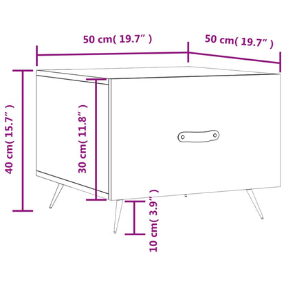 Salontafel 50X50X40 Cm Bewerkt Hout Grijs Sonoma Eiken - Design Meubelz