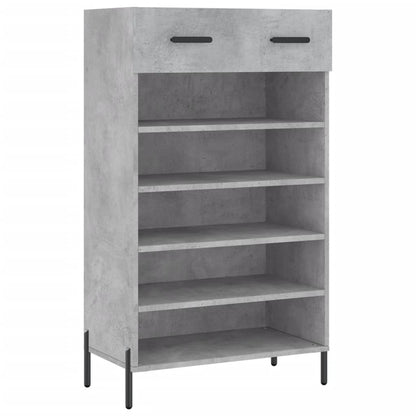 Schoenenkast 60X35X105 Cm Bewerkt Hout Betongrijs - Design Meubelz