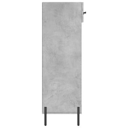 Schoenenkast 60X35X105 Cm Bewerkt Hout Betongrijs - Design Meubelz