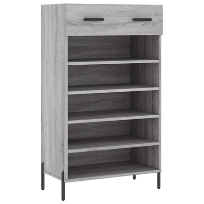 Schoenenkast 60X35X105 Cm Bewerkt Hout Grijs Sonoma Eikenkleur - Design Meubelz