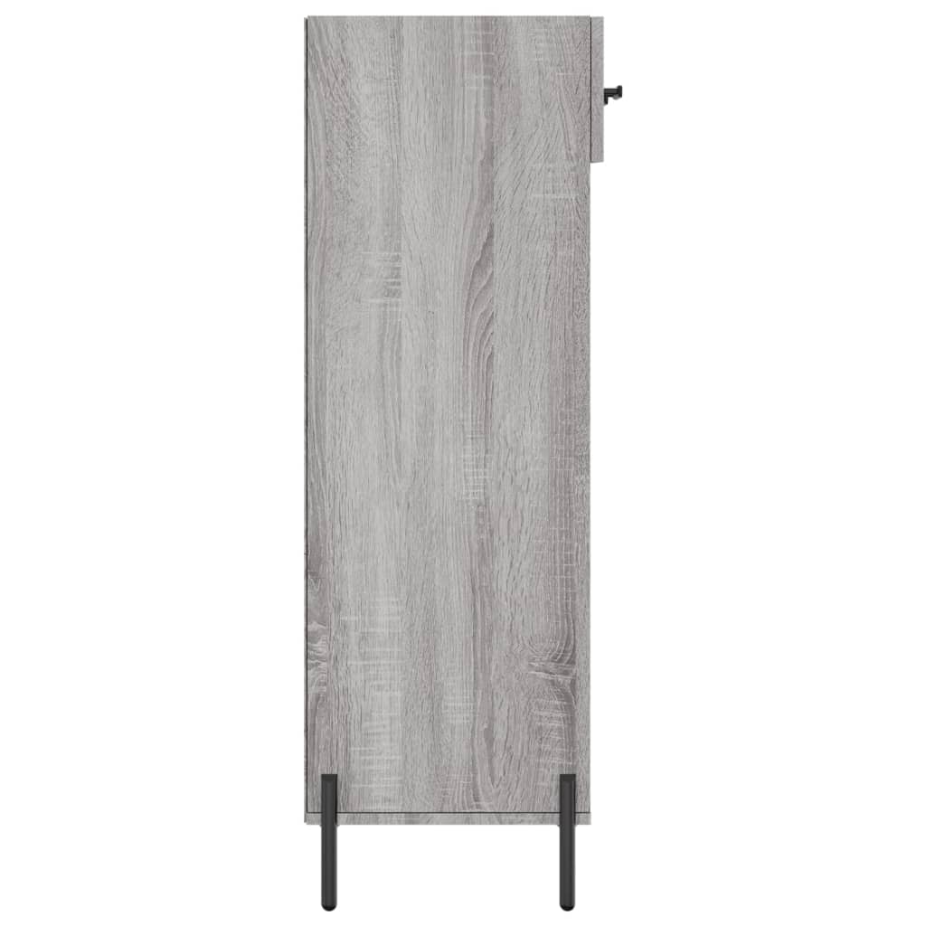 Schoenenkast 60X35X105 Cm Bewerkt Hout Grijs Sonoma Eikenkleur - Design Meubelz