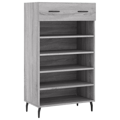 Schoenenkast 60X35X105 Cm Bewerkt Hout Grijs Sonoma Eikenkleur - Design Meubelz