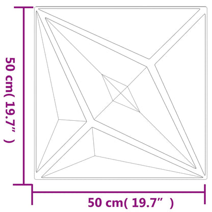 Wandpanelen 12 St 50X50 Cm Eps 3 M² Sterpatroon Zwart Zwart ster - Design Meubelz