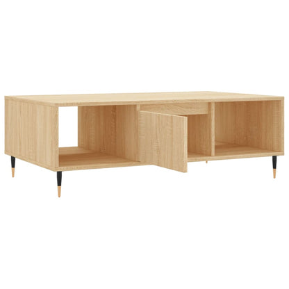 Salontafel 104X60X35 Cm Bewerkt Hout Sonoma Eikenkleurig - Design Meubelz