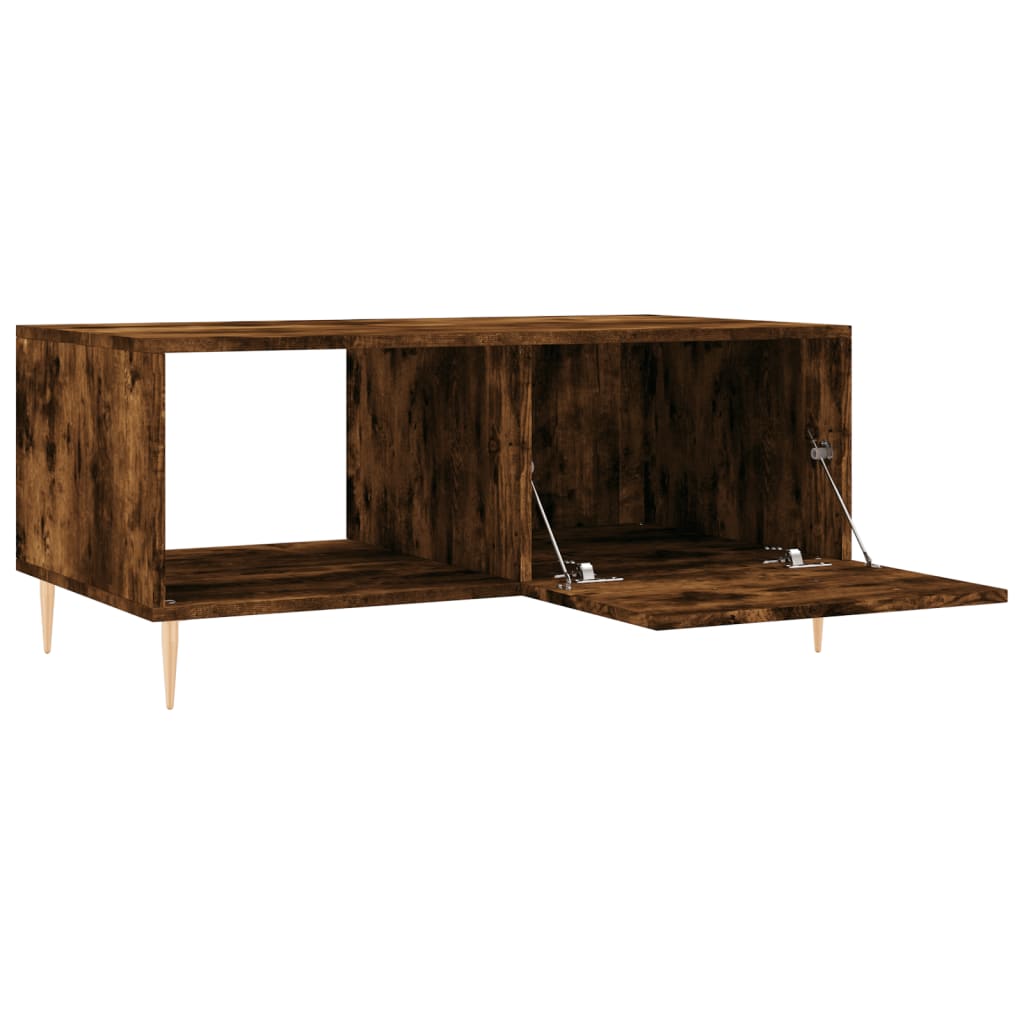 Salontafel 90X50X40 Cm Bewerkt Hout Gerookt Eikenkleurig - Design Meubelz