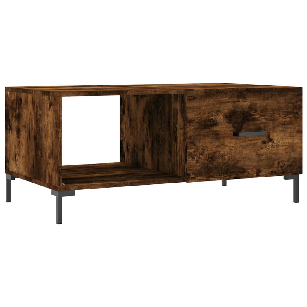 Salontafel 90X50X40 Cm Bewerkt Hout Gerookt Eikenkleurig - Design Meubelz