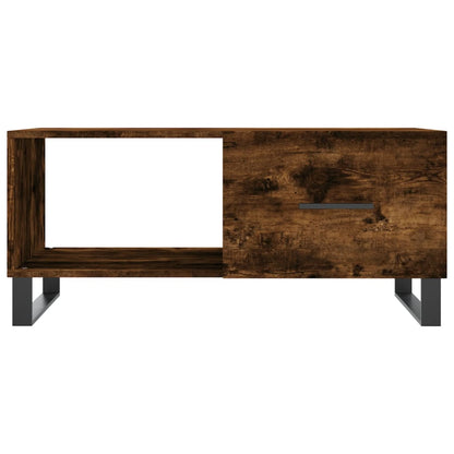 Salontafel 90X50X40 Cm Bewerkt Hout Gerookt Eikenkleurig - Design Meubelz