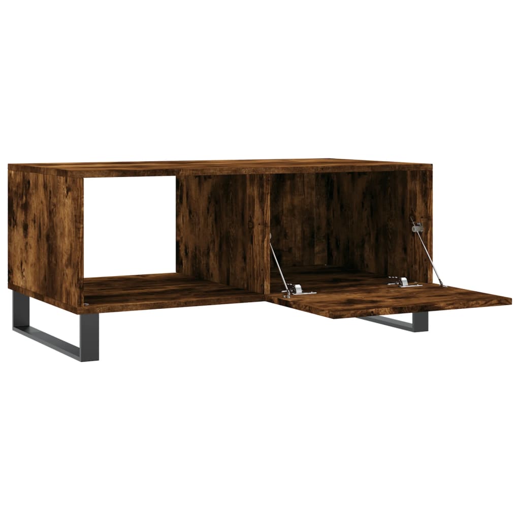 Salontafel 90X50X40 Cm Bewerkt Hout Gerookt Eikenkleurig - Design Meubelz