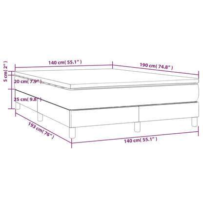 Boxspring Met Matras Stof Taupe 140X190 Cm - Design Meubelz