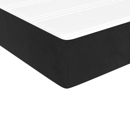 Boxspring Met Matras Fluweel Zwart 80X200 Cm - Design Meubelz