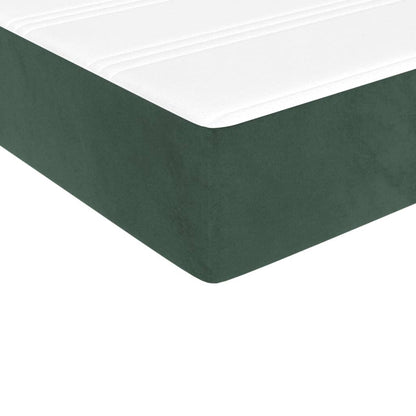 Boxspring Met Matras Fluweel Donkergroen 80X200 Cm - Design Meubelz