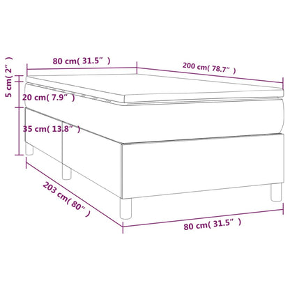 Boxspring Met Matras Kunstleer Zwart 80X200 Cm - Design Meubelz