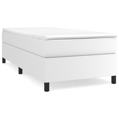 Boxspring Met Matras Kunstleer Wit 90X190 Cm - Design Meubelz