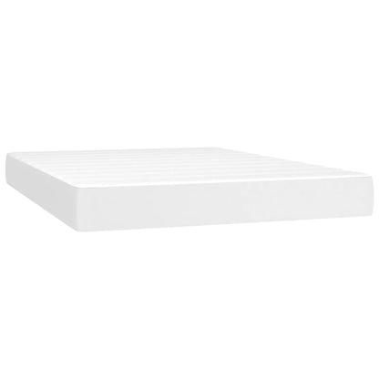 Boxspring Met Matras Kunstleer Wit 140X190 Cm - Design Meubelz