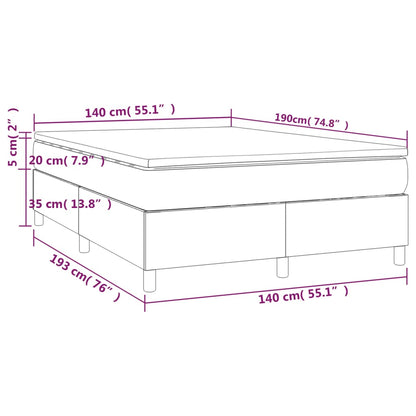 Boxspring Met Matras Kunstleer Wit 140X190 Cm - Design Meubelz