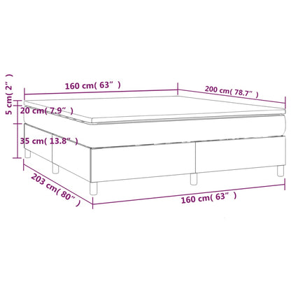 Boxspring Met Matras Kunstleer Zwart 160X200 Cm - Design Meubelz