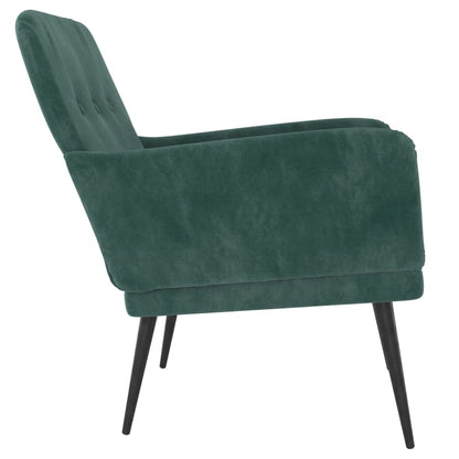 Fauteuil 62X79X79 Cm Fluweel Donkergroen - Design Meubelz