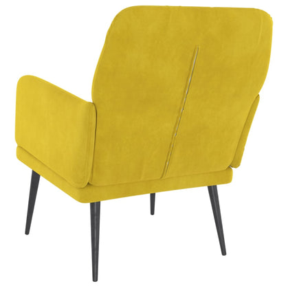 Fauteuil 62X79X79 Cm Fluweel Geel - Design Meubelz