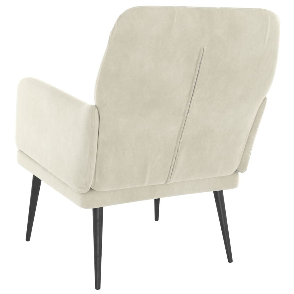 Fauteuil 62X79X79 Cm Fluweel Crèmekleurig - Design Meubelz